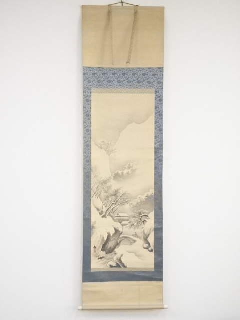 JAPANESE HANGING SCROLL / HAND PAINTED / SCENERY